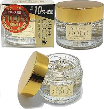 LoShi Gold 金箔入りフェイスクリーム 60g Amazon | NEWスーパーゴールド（純金箔入保湿クリーム）55g 増量
